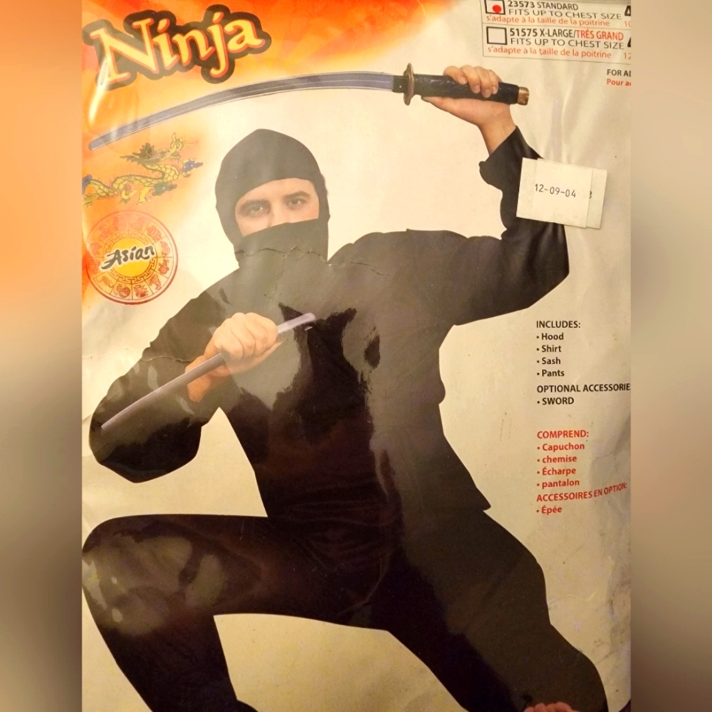 Forum Complete Ninja Costume, Black, One Size
